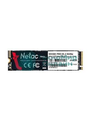 Накопитель SSD Netac N930E Pro, 128Gb, PCIe 3.1 x4, M.2 2280, NVMe, R/W 970/650