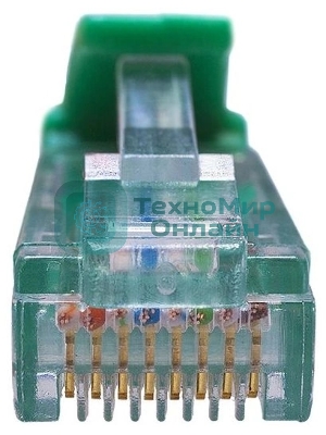 Патч-корд Suprlan 10-0158 UTP RJ-45 вил.-вилка RJ-45 кат.5E 2м зеленый LSZH 24AWG