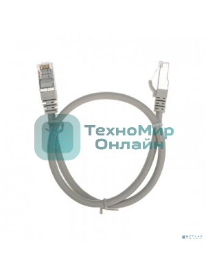 Патч-корд F/UTP Rexant cat.6, RJ45-RJ45, экранированный, 26AWG, LSZH, серый, 0.5 м