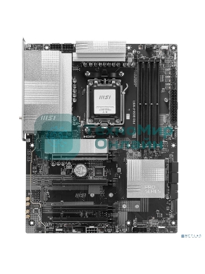 Материнская плата MSI PRO B850-P WIFI, AM5, AMD B850, 4xDDR5, 4xSATA, 3xM.2, 1xPCIe 5.0 x16, 1xPCIe 4.0 x4, 2xPCIe 3.0 x1, 1xHDMI, 1x5Gb LAN, Wi-Fi 7, 4xUSB 2.0, 1xUSB 3.2 Gen 1, 1xUSB 3.2 Gen 2, 2xUSB-C 3.2 Gen 2, 2x3.5 мм, 7.1, ATX