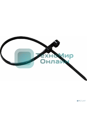 Хомут кабельный Rexant 3.6х100 под винт нейл. черный (уп. 100 шт)