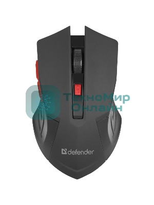 Мышь беспроводная Defender Accura MM-275 красный, 1600 dpi, радиоканал, USB, кнопки - 6