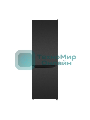 Холодильник Maunfeld MFF185SFSB черный мат. двухкамерный 211/104л морозилка снизу