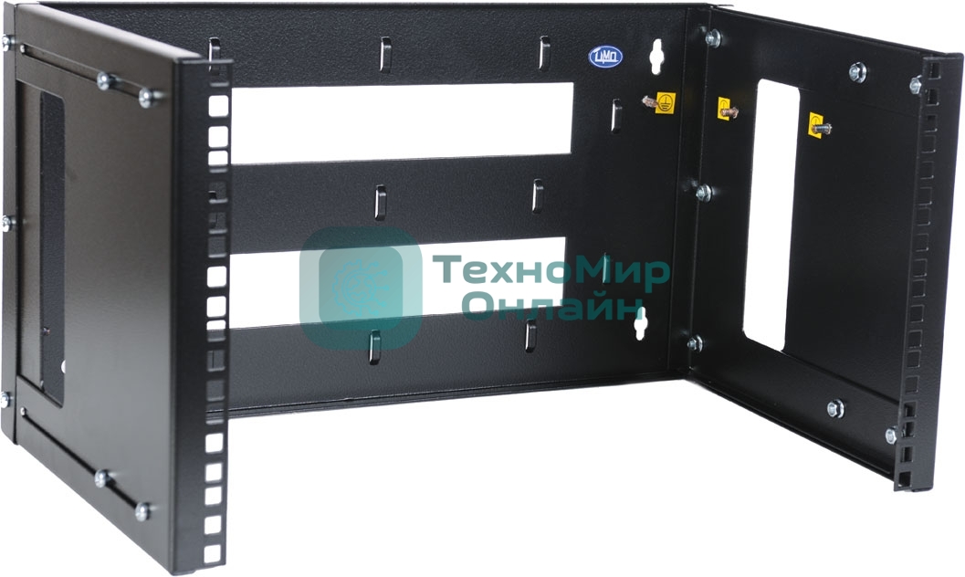 Кронштейн настенный ЦМО 9U, регулируемая глубина 300-450 мм, черный КНО-М-9U-9005