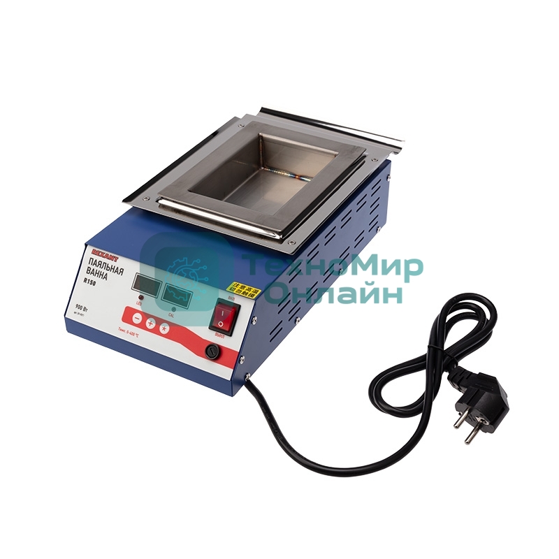 Паяльная ванна Rexant, модель R150, 900 Вт, 150х100х45 мм, 0-400 °C, цифровая