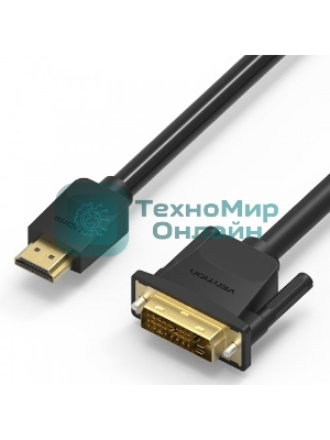 Кабель Vention HDMI 19M/DVI-D Dual link 25M - 5 м