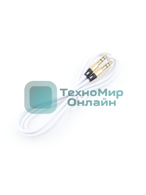 Кабель аудио Cablexpert CCAB-01-35MM-1MW, 3.5 Jack (M)/3.5 Jack (M), белый. 1м, блистер