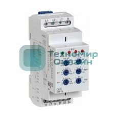 Реле фаз ORF-10 3ф 2 конт. 127-265В AC с контр. нейтр. ONI ORF-10-127-265VAC