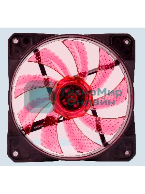 Вентилятор для корпуса Digma DFAN-LED-RED черный, 120 мм, 1200 об/мин, 23 дБ, 4 pin