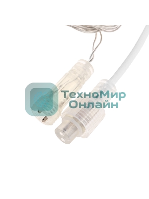 Гирлянда светодиодная Neon-night Айсикл (бахрома) 10х0,6м, с эффектом мерцания, прозрачный провод, IP44, 230В, диоды белые, 238LED