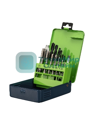 Набор сверл Сибртех (2,5-10,2), метчиков(М3-М12), 15 предметов