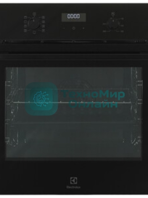 Духовой шкаф с паром Electrolux EOD5C70BZ SteamBake,цвет -черный, утапливаемые переключатели, таймер отключения, отложенный старт, будильник, хромированные направляющие из нержавеющей стали Easy Entry, телескопические направляющие FlexiRunners (1 ур) с изменением высоты установки, 3 стекла, каталитическая очистка