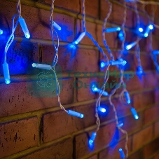 Гирлянда Neon-night Айсикл (бахрома) светодиодный, 4,8 х 0,6 м, белый провод, 230 В, диоды синие, 176 LED