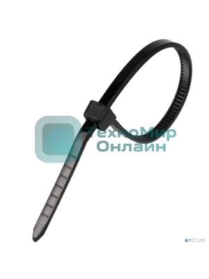 Стяжка нейлоновая Exegate EX253856RUS неоткрывающаяся CV-300B, 300 мм, упак. 100 шт черная