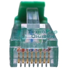 Патч-корд Suprlan 10-0159 UTP RJ-45 вил.-вилка RJ-45 cat.5e 3м зеленый LSZH 24AWG