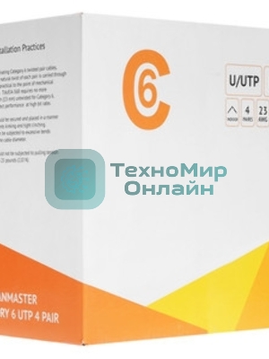Кабель информационный Lanmaster LAN-6EFTP-HFLT-OR кат.6 FTP 4 пары 23AWG LSZH внутренний 305м оранжевый