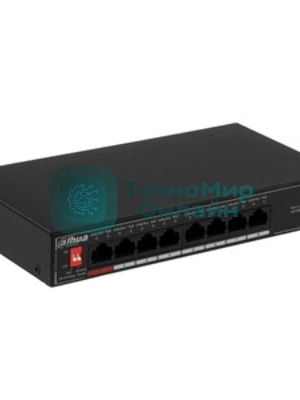 Коммутатор Dahua DH-SG1008LP, 8×1 Гбит/с, неуправляемый