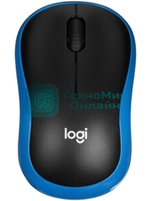 Мышь беспроводная Logitech M185 синий, 1000 dpi, радиоканал, USB, кнопки - 3