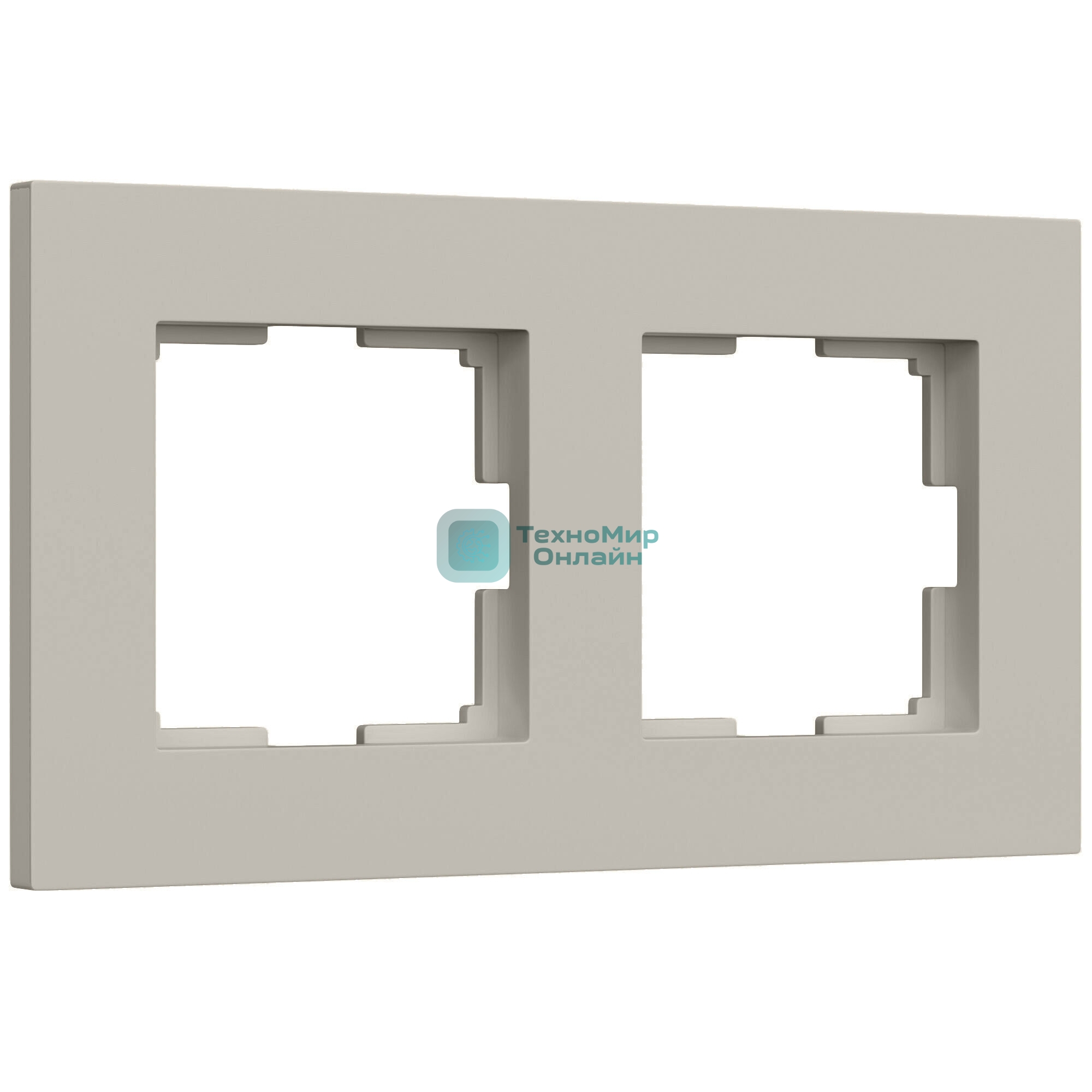 Рамка на 2 поста Slab (дымчатый софт) W0022917