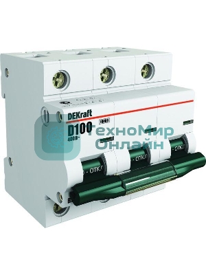Выключатель автоматический модульный DEKraft 3п C 63А 10кА ВА-201 SchE 13007DEK