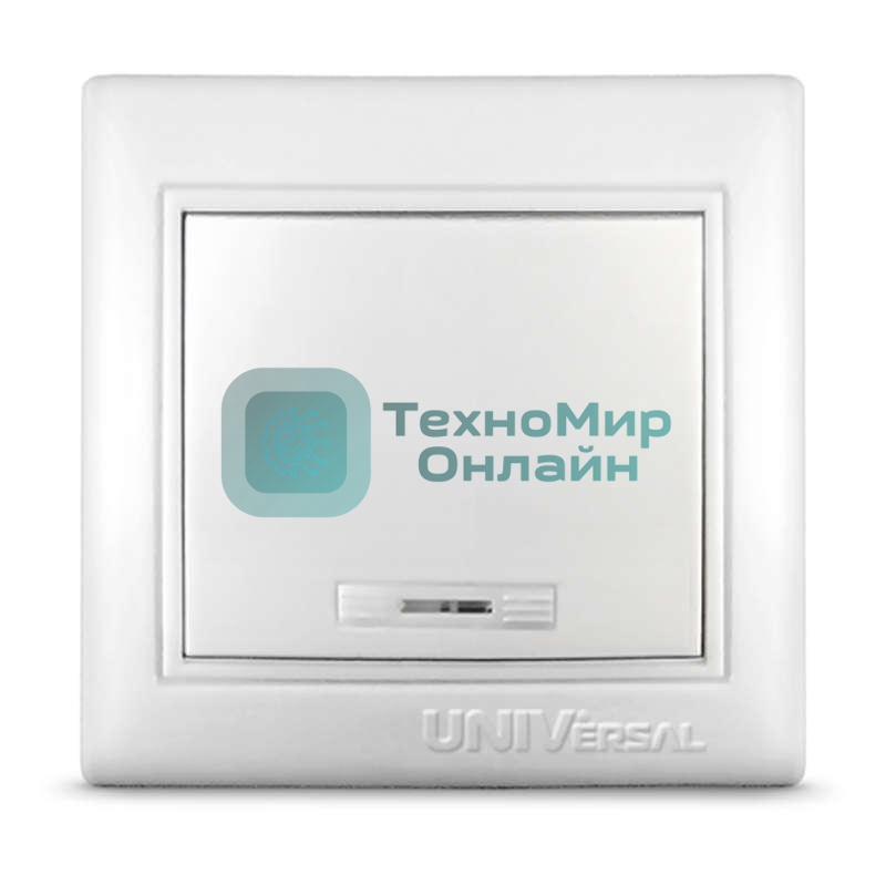 Выключатель 1-кл. СП Севиль 10А IP20 с индик. белый Universal С0121