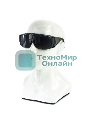 Очки защитные Сибртех открытого типа, затемненные, ударопрочный поликарбонат