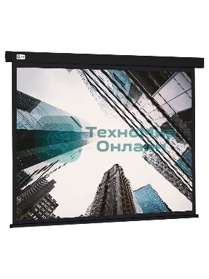 Экран Cactus 124.5x221 см Wallscreen CS-PSW-124X221-BK 16:9 настенно-потолочный рулонный черный