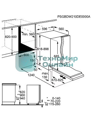 Встраиваемая посудомоечная машина Electrolux EEC87400W полноразмерная