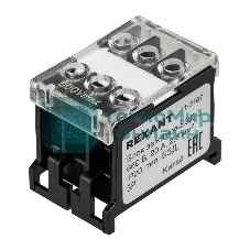 Блок зажимов клеммный Rexant БЗД 3х-полюсный 2,5 мм2 20A на DIN-рейку