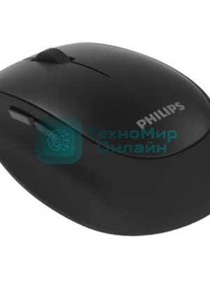 Мышь беспроводная Philips SPK7627 черный, 1600 dpi, радиоканал, Bluetooth, USB, кнопки - 5