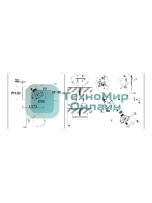 Светильник Ambrella light TR8655 BK/GD черный/золото E14 max 60W 170*100*140