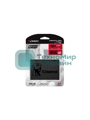 Накопитель SSD Kingston A400, 960Gb, SATA III, 2.5