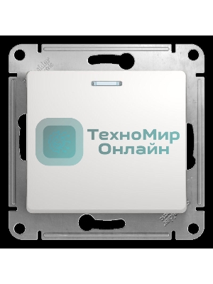 Механизм переключателя 1-кл. СП Glossa сх. 6а 10AX с подсветкой бел. SchE GSL000163