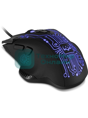 Мышь проводная SVEN RX-G715 черный, 3200 dpi, USB, кнопки - 8