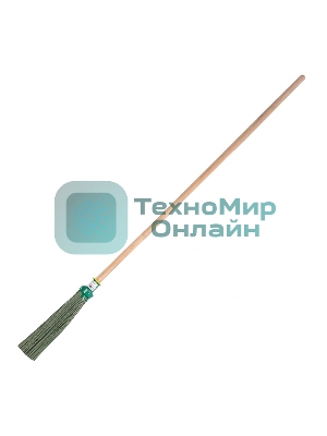 Метла Сибртех полипропиленовая 215 х 280 мм круглая, с черенком