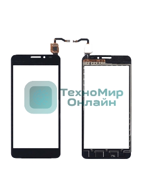 Сенсорное стекло (тачскрин) для Alcatel One Touch Idol X+ 6043D черное