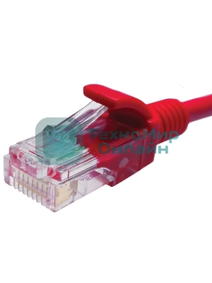 Патч-корд Suprlan 10-0152 UTP RJ-45 вил.-вилка RJ-45 cat.5e 1м красный LSZH 24AWG