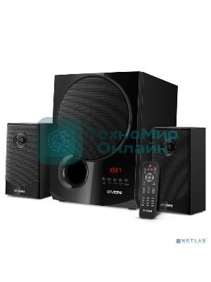 Акустическая система 2.1 SVEN MS-2080/70 Watt/~220V 50Hz/FM-тюнер, USB/SD, дисплей/BLUETOOTH/ПДУ/Black
