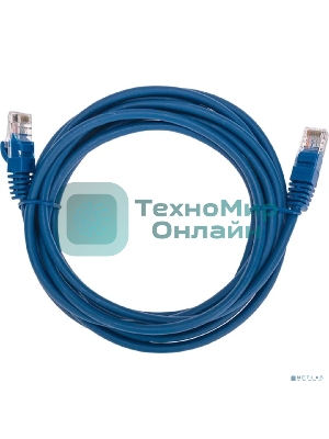 Патч-корд U/UTP Rexant cat.5e, RJ45-RJ45, 26AWG, ZH нг(А)-HF, синий, 3 м