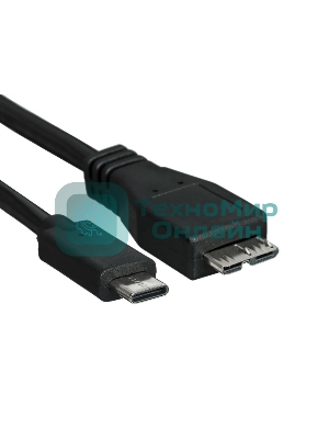 Кабель GoPower Type-C (m)-microUSB-B (m) 0.5м ПВХ черный Premium Zip-Lock c подвесом (1/200)