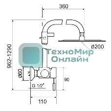 SUS124-003DK-3 Душевая система, ø35