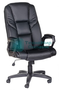 Кресло компьютерное OLSS ОДИСЕЙ черныйый Экокожа Крестовина: 