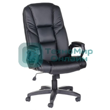 Кресло компьютерное OLSS ОДИСЕЙ черныйый Экокожа Крестовина: 