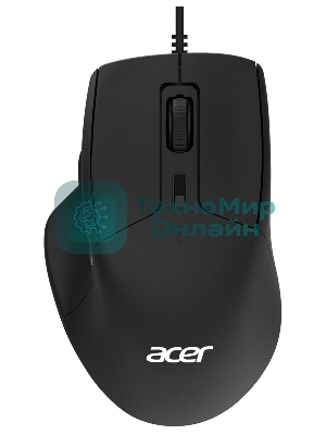 Мышь проводная Acer OMW130 черный, 3600 dpi, USB, кнопки - 6