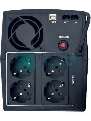 Источник бесперебойного питания Импульс ЮНИОР СМАРТ 1500, 1500/900 ВА/Вт, LCD, USB, RJ11/RJ45, IEC-C13x6