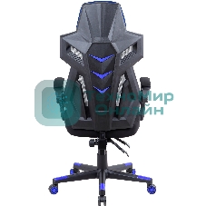 Кресло игровое Оклик 111G черный/синий сиденье черный сетка/ткань с подголов. крестов. пластик черный