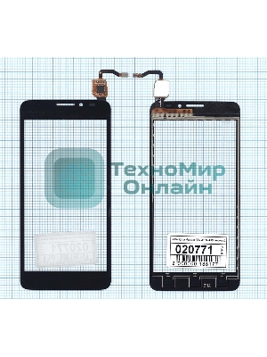 Сенсорное стекло (тачскрин) для Alcatel One Touch Idol X+ 6043D черное