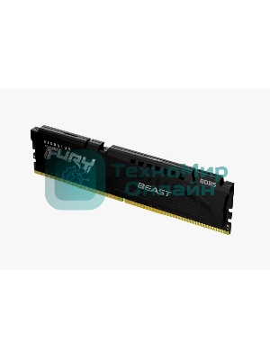 Оперативная память Kingston Fury Beast, DDR5, 16GB (1x16GB), 5600MHz, CL40, DIMM, с радиаторами, черный