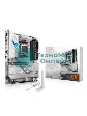 Материнская плата ASUS ROG STRIX X870-A GAMING WIFI, AM5, AMD X870, 4xDDR5, 2xSATA, 4xM.2, 1xPCI-E 4.0 x4, 1xPCI-E 5.0 x16, 1xHDMI, 1xDP, 1x 2.5Gb LAN, 4xUSB-A 3.2 Gen 1, 5xUSB-A 3.2 Gen 2, 1xUSB-C 3.2 Gen 2, 2xUSB4, 2x3.5 мм, 7.1, ATX