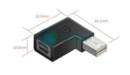 Удлинитель Mini Displayport угловой папа-мама